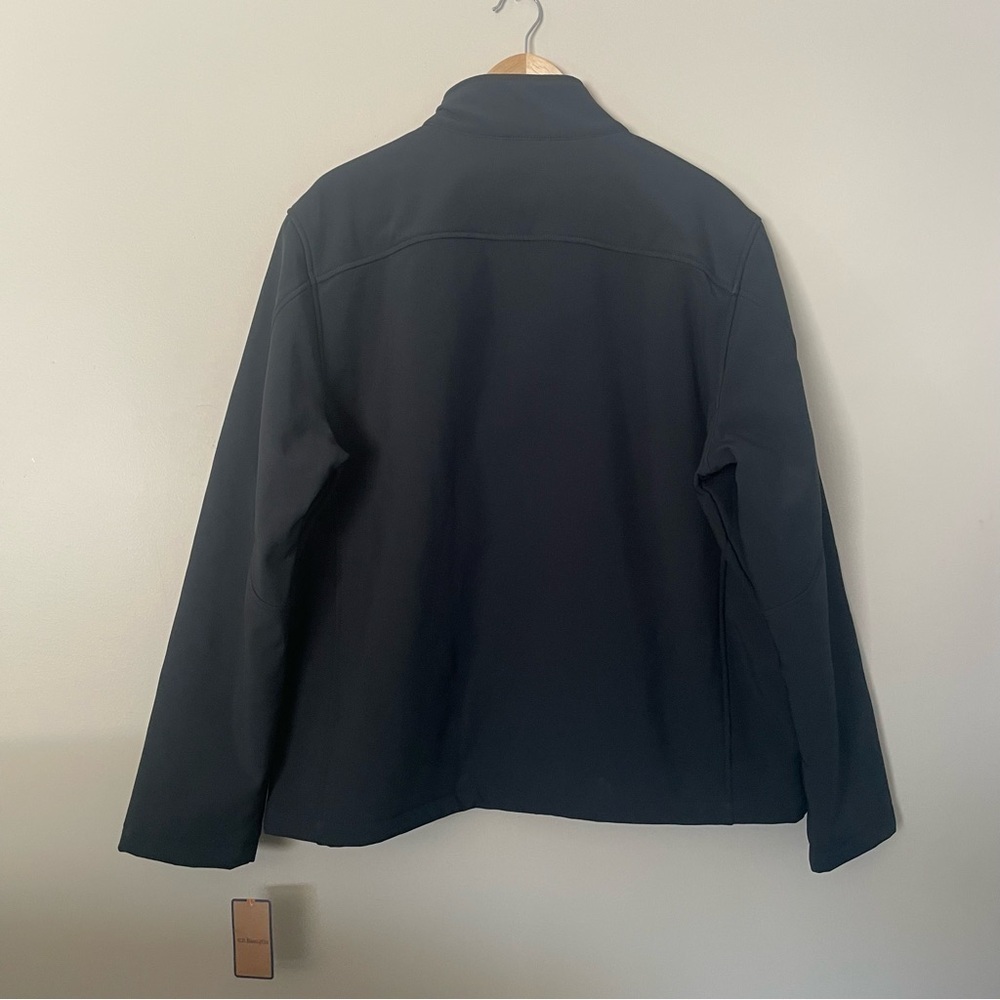 G. H. BASS & CO Men's XL Softshell Jacket Black NWT New Weather Resistant #274 - Picture 6 of 14